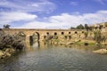 View over Oum Errabia river bridge to Kasba Tadla city Royalty Free Stock Photo