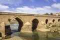 View over Oum Errabia river bridge to Kasba Tadla city Royalty Free Stock Photo