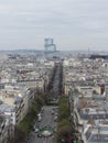 View over Paris from the Arc de Triomphe Royalty Free Stock Photo