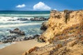 View over the Pescadero beach on a sunny spring day in California Royalty Free Stock Photo