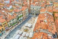 View over Piazza delle Erbe (Market's square), Verona