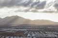 View over Playa Blanca in morning Royalty Free Stock Photo