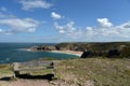 View over Plemont Bay from Grosnez Royalty Free Stock Photo