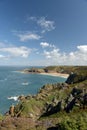 View over Plemont Bay from Grosnez Royalty Free Stock Photo