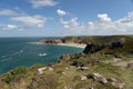 View over Plemont Bay from Grosnez Royalty Free Stock Photo