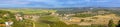 View over the Po Valley from the mountains of Piedmont from the village of Camino during the day Royalty Free Stock Photo