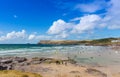 View over Polzeath Beach Royalty Free Stock Photo