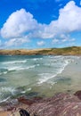 View over Polzeath Beach Royalty Free Stock Photo