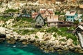 View over Popeye village Royalty Free Stock Photo