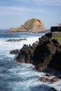 View over Porto Moniz wild nature and ocean, Madeira island Royalty Free Stock Photo