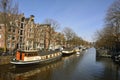 View over Prinsengracht canal in Amsterdam.