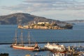 View over the prison of Alcatraz, San Francisco, California, USA Royalty Free Stock Photo