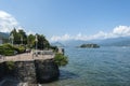 View over the promenade of Lake Maggiore to Isola Bella by Stresa Royalty Free Stock Photo