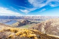 View over Queenstown Suburbs in New Zealand Royalty Free Stock Photo