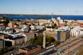 A view over the railway station from Tampere, Finland