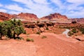 View over the red desert landscape of Capitol Reef National Park, Utah, USA Royalty Free Stock Photo