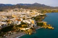 View over the resort town Nerja on Mediterranean coast of Spain Royalty Free Stock Photo