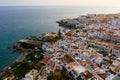 View over the resort town Nerja on Mediterranean coast of Spain Royalty Free Stock Photo