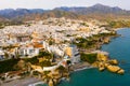 View over the resort town Nerja on Mediterranean coast of Spain Royalty Free Stock Photo