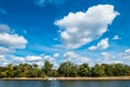 View over the river Elbe near Magdeburg, Germany Royalty Free Stock Photo