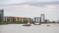 View over River Thames towards Deptford in London, UK Royalty Free Stock Photo