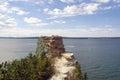 View over the rocks of Miners Castle on Lake Superior, Michigan Royalty Free Stock Photo