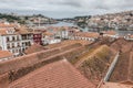 View over roofs historical part of porto port-winemaker area portugal Royalty Free Stock Photo