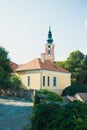 View over the roofs of Szentendre, a little touristic town with Royalty Free Stock Photo