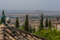 A view over the rooftops of the Albaicin district towards Granada Royalty Free Stock Photo