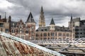 View over the rooftops of Antwerp Royalty Free Stock Photo