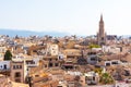 View over the rooftops and the Church of Santa Eulalia from the terrace of the Cathedral of Santa Maria of Palma, also known as L Royalty Free Stock Photo