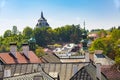 View over rooftops of the city Banska Stiavnica Royalty Free Stock Photo