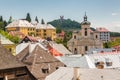 View over rooftops of the city Banska Stiavnica Royalty Free Stock Photo