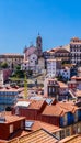 the rooftops of the city from the Cathedral, looking towards the Clerigos Tower, Porto, Portugal