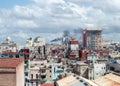 View over the rooftops of Havana, Cuba with oil refinery in distance Royalty Free Stock Photo