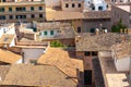 View over the rooftops of Palma de Mallorca from the terrace of the Cathedral of Santa Maria of Palma, also known as La Seu. Palm Royalty Free Stock Photo