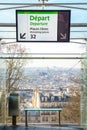 View over the rooftops of Paris from the upper station of the Montmartre funicular Royalty Free Stock Photo