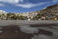 Capital San Sebastian the La Gomera, spotted from the black beach