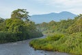 view over the Sarapiqui river in La Virgen in Costa Rica