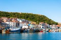 View over Scarborough South Bay harbor in North Yorskire, England Royalty Free Stock Photo