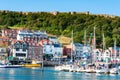 View over Scarborough South Bay harbor in North Yorskire, England Royalty Free Stock Photo