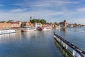 View over the Schlei river and historic city Kappeln Royalty Free Stock Photo