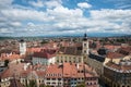 View over Sibiu city in Romania Royalty Free Stock Photo