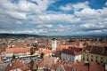 View over Sibiu city in Romania Royalty Free Stock Photo