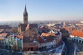 View over Sibiu city in Romania Royalty Free Stock Photo