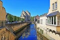 View over the small Geul in Valkenburg on Burg den Halder, Limburg, Netherlands Royalty Free Stock Photo