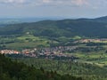 View over small villages DÃÂ¼rrwangen and Stockhausen, both part of BÃÂ¶blingen, Germany located on the edge of Swabian Alb.