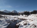 The View over the snow-covered Durmitor mountain Royalty Free Stock Photo