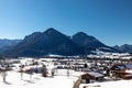 View over the snowy Ruhpolding Royalty Free Stock Photo