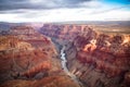 View over the south and north rim part in grand canyon from the Royalty Free Stock Photo